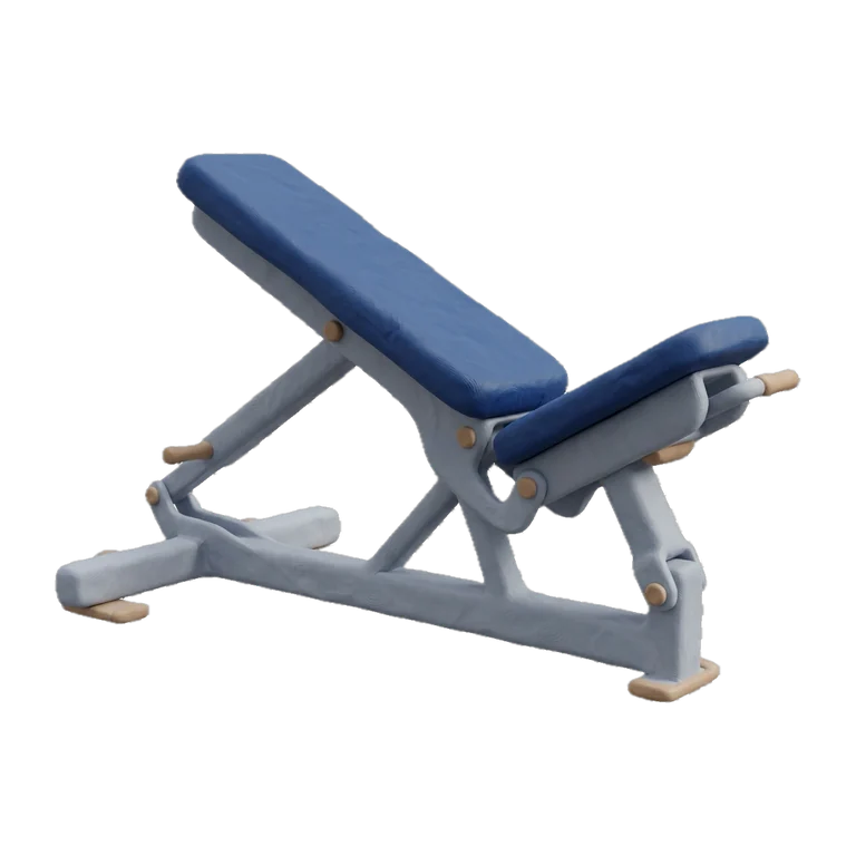 Clay illustration of an adjustable bench