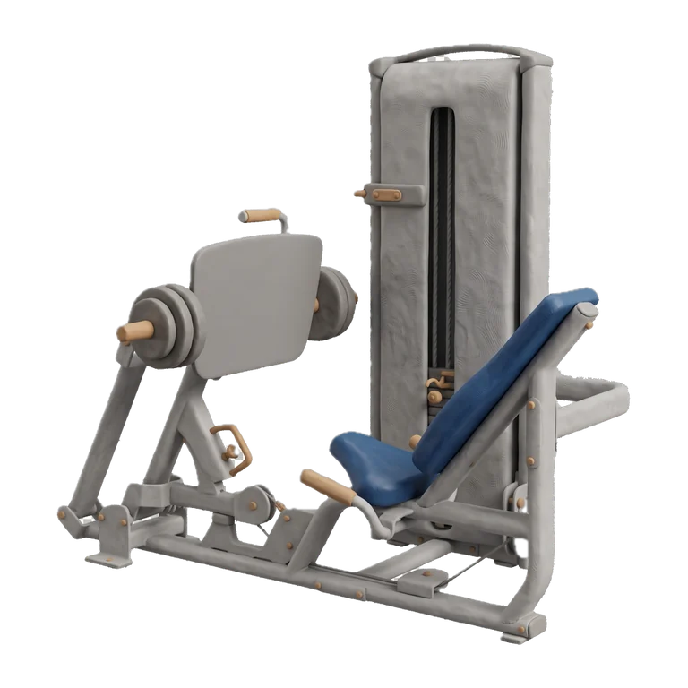 Clay illustration of a leg press