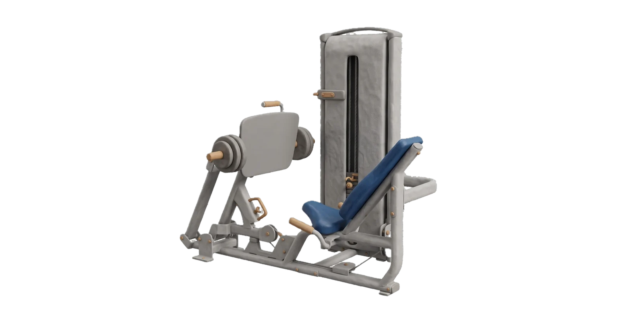 Clay illustration of a leg press machine