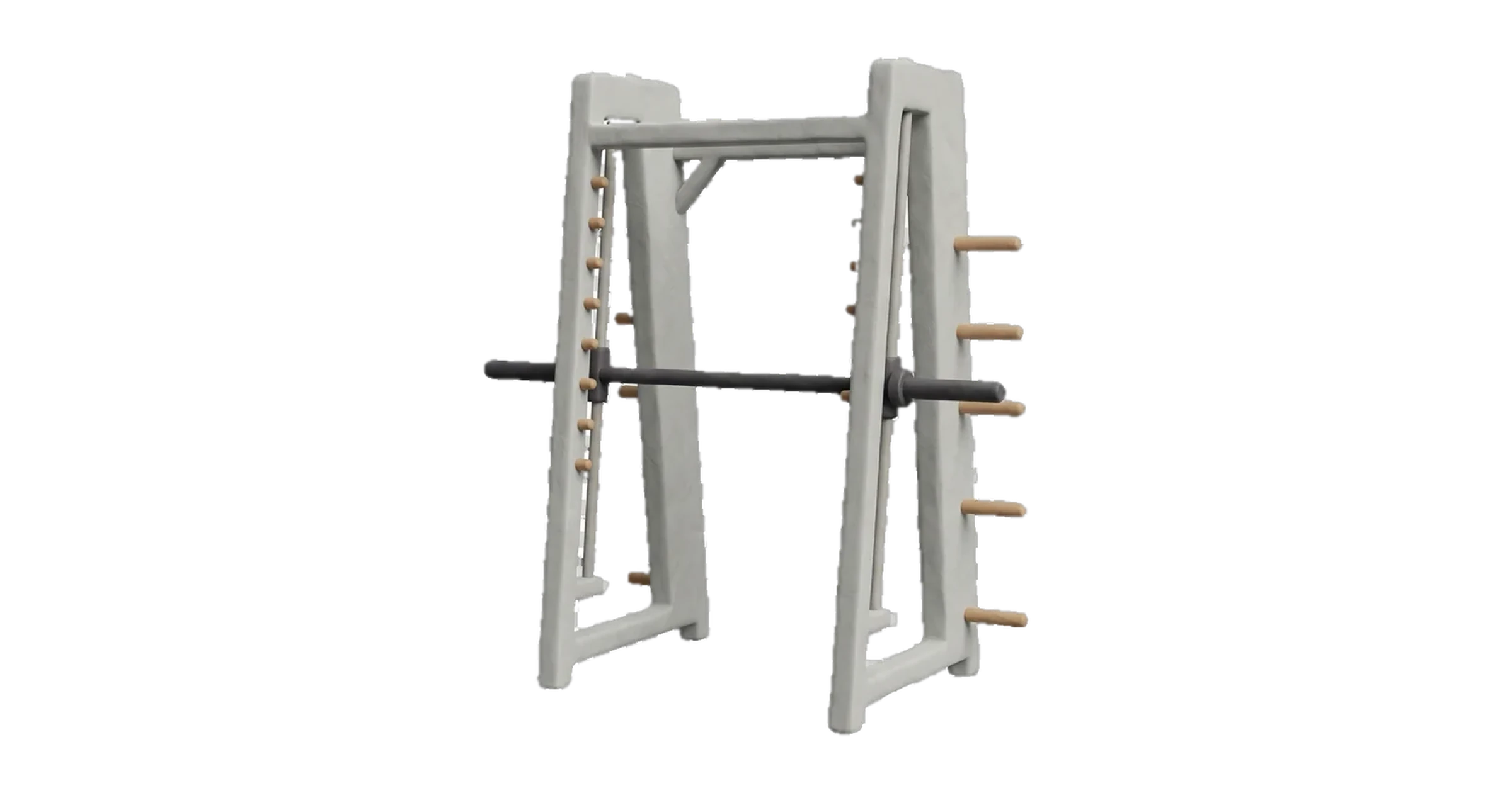 Clay illustration of a Smith machine